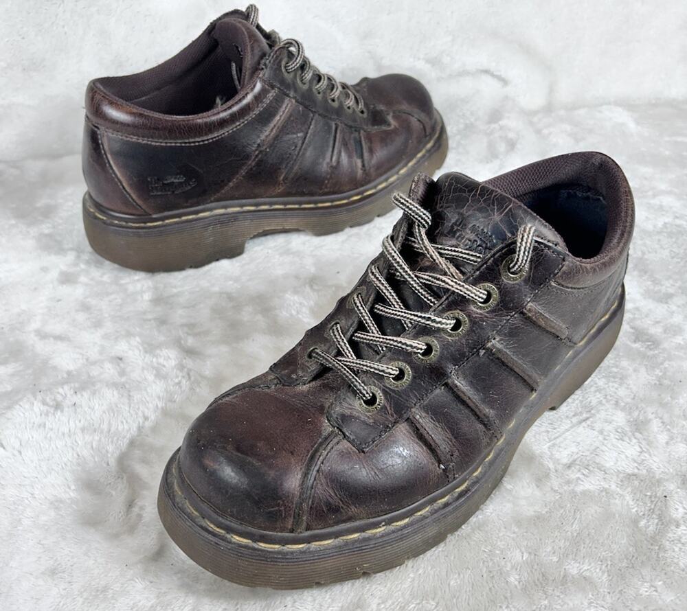 Dr Marten Shoes Mens Size 9 W10 Brown Leather Chunky Style 11399 Oxford
